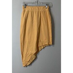 FRANK & EILEEN Tee Lab Asymmetrical Skirt Medium Orange Peach NEW Lined Casual